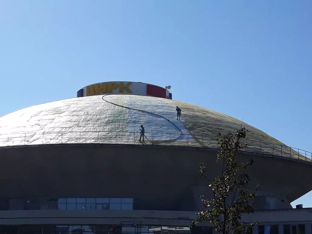 Утепление купола крыши ППУ и полимочевиной
